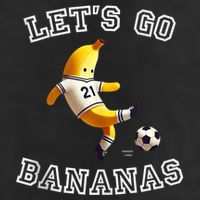 LetS Go Bananas Soccer Player With Funny Football Banana Golf Towel