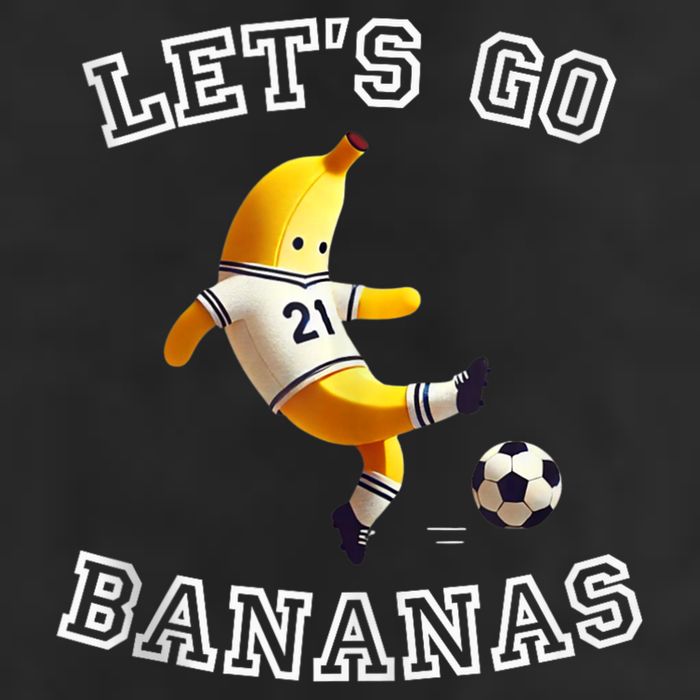 LetS Go Bananas Soccer Player With Funny Football Banana Golf Towel