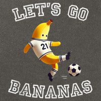 LetS Go Bananas Soccer Player With Funny Football Banana Cotton Canvas Backpack