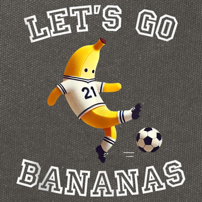 LetS Go Bananas Soccer Player With Funny Football Banana Cotton Canvas Backpack