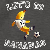 LetS Go Bananas Soccer Player With Funny Football Banana Vector Backpack