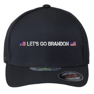 Let's Go Brandon Simple USA Flag Logo Flexfit Unipanel Trucker Cap