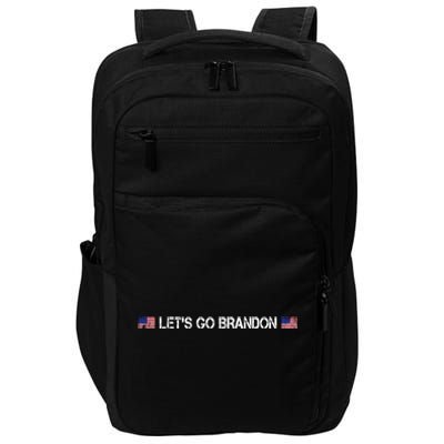 Let's Go Brandon Simple USA Flag Logo Impact Tech Backpack