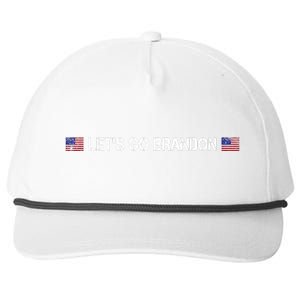 Let's Go Brandon Simple USA Flag Logo Snapback Five-Panel Rope Hat