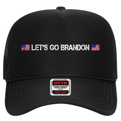 Let's Go Brandon Simple USA Flag Logo Trucker Hat