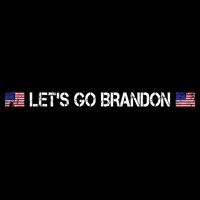 Let's Go Brandon Simple USA Flag Logo Cropped Pullover Crew