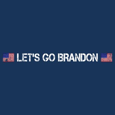Let's Go Brandon Simple USA Flag Logo T-Shirt