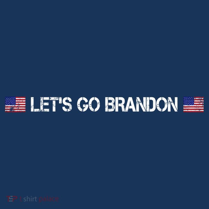 Let's Go Brandon Simple USA Flag Logo Button