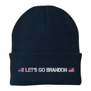 Let's Go Brandon Simple USA Flag Logo Knit Cap Winter Beanie