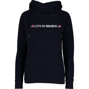 Let's Go Brandon Simple USA Flag Logo Womens Funnel Neck Pullover Hood