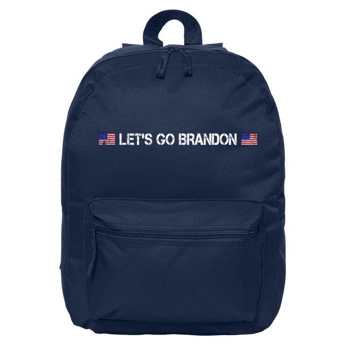 Let's Go Brandon Simple USA Flag Logo 16 in Basic Backpack