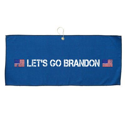 Let's Go Brandon Simple USA Flag Logo Large Microfiber Waffle Golf Towel