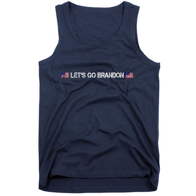 Let's Go Brandon Simple USA Flag Logo Tank Top