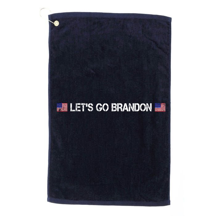 Let's Go Brandon Simple USA Flag Logo Golf Towel
