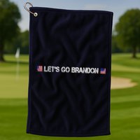 Let's Go Brandon Simple USA Flag Logo Golf Towel