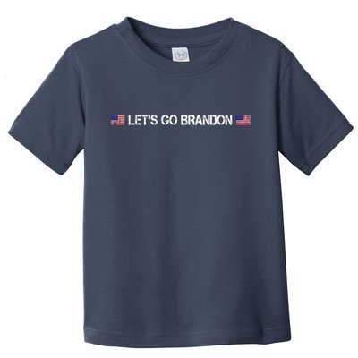 Let's Go Brandon Simple USA Flag Logo Toddler T-Shirt
