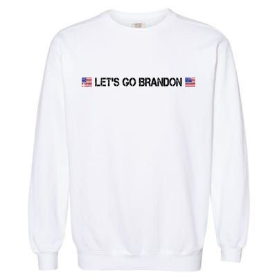 Let's Go Brandon Simple USA Flag Logo Garment-Dyed Sweatshirt