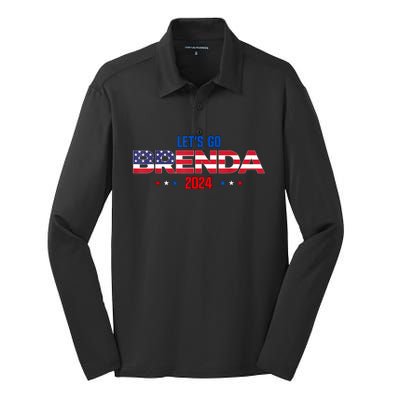 LetS Go Brenda Kamala Harris Vote For President 2024 Silk Touch Performance Long Sleeve Polo