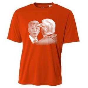 Let's Go Brandon Trump Writes On Biden's Forehead Cooling Performance Crew T-Shirt