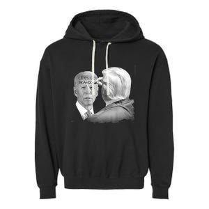 Let's Go Brandon Trump Writes On Biden's Forehead Garment-Dyed Fleece Hoodie