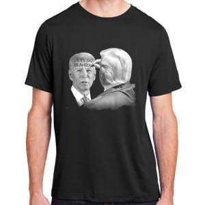 Let's Go Brandon Trump Writes On Biden's Forehead Adult ChromaSoft Performance T-Shirt