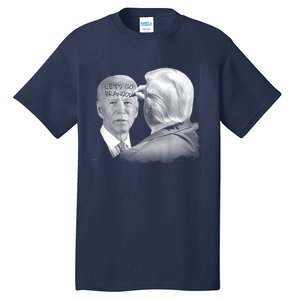 Let's Go Brandon Trump Writes On Biden's Forehead Tall T-Shirt