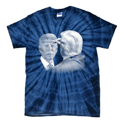 Let's Go Brandon Trump Writes On Biden's Forehead Tie-Dye T-Shirt