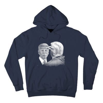 Let's Go Brandon Trump Writes On Biden's Forehead Tall Hoodie