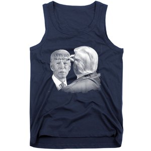 Let's Go Brandon Trump Writes On Biden's Forehead Tank Top