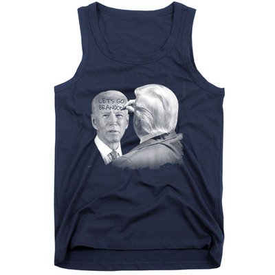 Let's Go Brandon Trump Writes On Biden's Forehead Tank Top