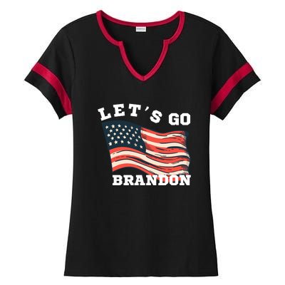 LetS Go Brandon Ladies Halftime Notch Neck Tee