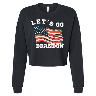 LetS Go Brandon Cropped Pullover Crew
