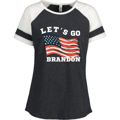 LetS Go Brandon Enza Ladies Jersey Colorblock Tee