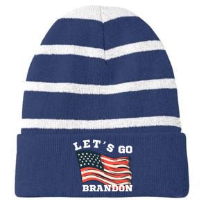 LetS Go Brandon Striped Beanie with Solid Band