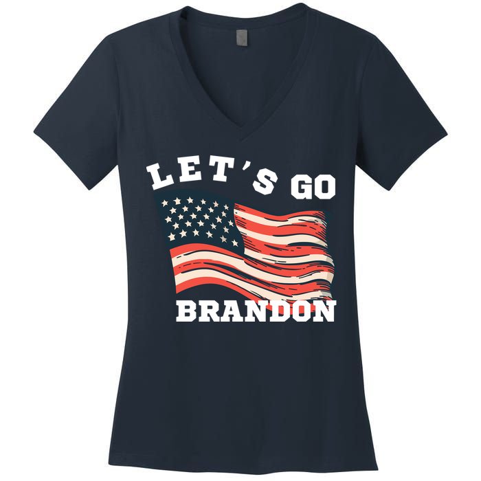 LetS Go Brandon Women's V-Neck T-Shirt