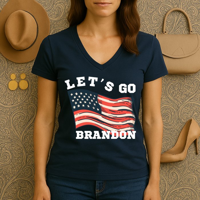 LetS Go Brandon Women's V-Neck T-Shirt