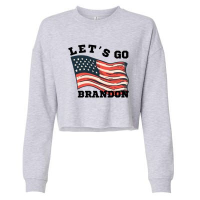 LetS Go Brandon Cropped Pullover Crew