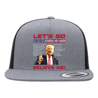 Lets Go Brandon Trump President Pro Trump 2024 Political Flat Bill Trucker Hat