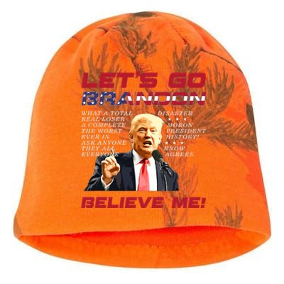 Lets Go Brandon Trump President Pro Trump 2024 Political Kati - Camo Knit Beanie