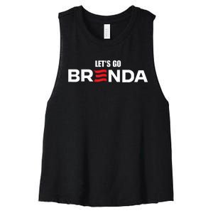 LetS Go Brenda Us Flag Women's Racerback Cropped Tank