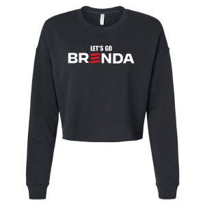 LetS Go Brenda Us Flag Cropped Pullover Crew