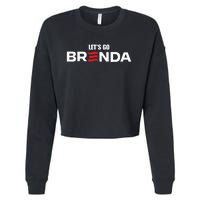 LetS Go Brenda Us Flag Cropped Pullover Crew