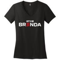 LetS Go Brenda Us Flag Women's V-Neck T-Shirt