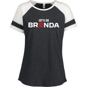 LetS Go Brenda Us Flag Enza Ladies Jersey Colorblock Tee