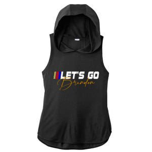 Let's Go Brandon Signature Ladies PosiCharge Tri-Blend Wicking Draft Hoodie Tank