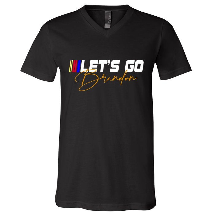 Let's Go Brandon Signature V-Neck T-Shirt