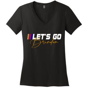 Let's Go Brandon Signature Women's V-Neck T-Shirt