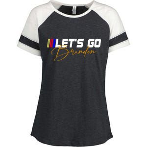 Let's Go Brandon Signature Enza Ladies Jersey Colorblock Tee