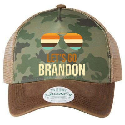 Let's Go Brandon F Joe Biden Cool Shades Retro Legacy Tie Dye Trucker Hat