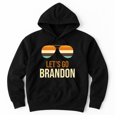 Let's Go Brandon F Joe Biden Cool Shades Retro Hoodie